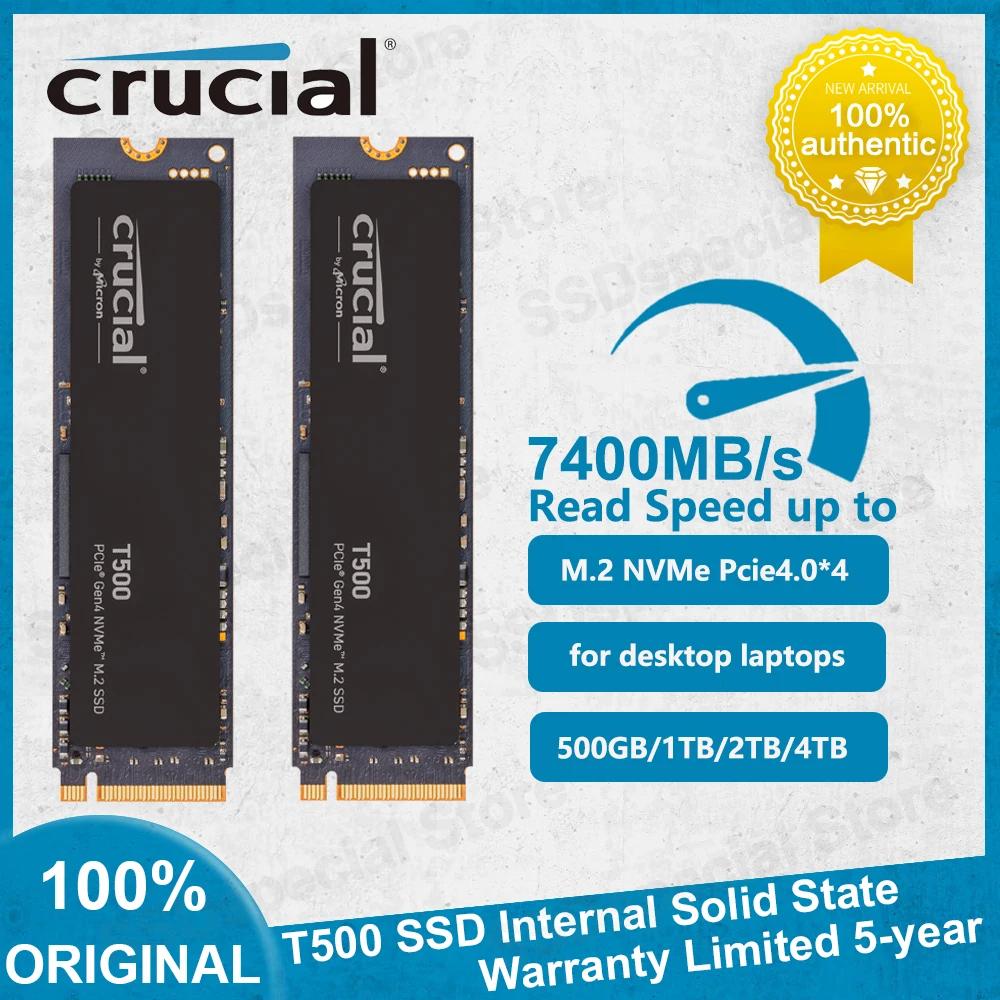  Crucial T500 Gen4 NVMe M.2 SSD,  ̹ 500GB, 1TB, 2TB, 4TB SSD, ִ 7400 MB/s б, Ʈ ũž ȣȯ